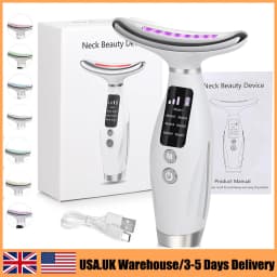 Face Neck Beauty Device 7 Modes 3 Levels Vibration Face Lifting Massager LED Phototherapy Skin Tightening Neck Wrinkles Remover