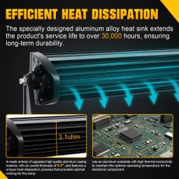 12"24"36"48" 30W 60W 90W 120W Single Row Straight LED Light Bar Combo Beam Offroad Car Led Work Light Bar 4x4 SUV
