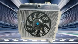 Aluminum radiator + fan For Chevy / GM Pickup Truck Manual MT 1960-1962 60 61 62 1960 1961 1962