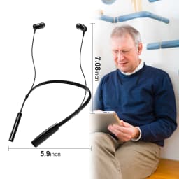 Rechargeable Hearing Amplifier-Anti Lost Convenient Neckband 80hours Working Time Noise Canceling to Aid Conversation TV Watch