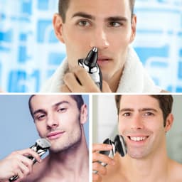 HATTEKER 3-in-1 Electric Razor for Men Wet/Dry Body Beard Hair Trimmer Rechargeable Electric Shaver Face Shaving Machine Kit