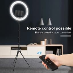 18"Ring Lights 3000-6000k Adjustable Color Touch Mode Light With 3 Phone Holder Remote Control for Streaming/Makeup Studio Light