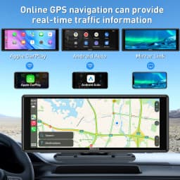 ESSGOO 10.26" portable universal For RVs Trucks SUVs car stereo Radio Tourscreen GPS WIFI carplay Android auto BT MIrror link FM