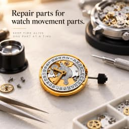 For ETA 2824 Movement Replacement Mechanical Automatic Self-Winding Movement 3-Hand Date Display Golden Watch Repair Part