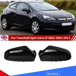 Pair Door Wing Mirror Covers Caps Gloss Black For VAUXHALL ASTRA H 2004-2009 Rearview Mirror Caps Car Side Mirror Shell Magickit