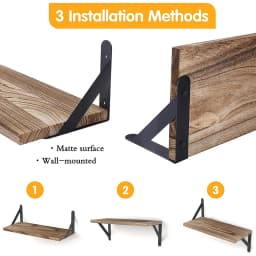 Wooden Wall-mounted Shelf 4-Tier Display Shelves Small Item Display Rack Save Space Storage Rack For Living Room Bathroom