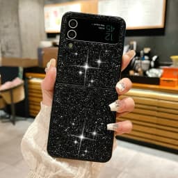 Luxury Sparkling Diamond Rhinestones Phone Case For Samsung Galaxy Z Flip 6 5 4 3 5G Ultra Thin Shockproof Protection Soft Cover