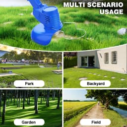 21V Cordless Weed Wacker,Battery Powered Weed Wacker 3 in 1 Rechargeable Weed Wacker Electric for Lawn Garden Yard,Blue