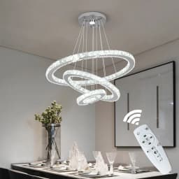 Crystal Pendant Light Living Room Remote Control Gold Chrome Lustre Ceiling Chandeilers Lamp for Bedroom Home Decoration Luminai