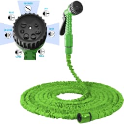 Gardening Hose 75FT/100FT/150FT/200FT Pipe Expandable Garden Hosepipe,Car Washing Gardening Hose with 7 Function Spray Gun,Green