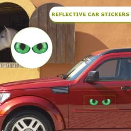 Car Safety Reflective Eyes Sticker 3D Long Lasting Car Decoration Funny Stickers Night Driving for Car Bike Helmet