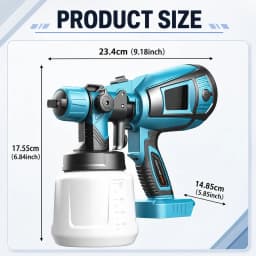 Cordless Paint Sprayer for Makita 18V 2pcs Battery Mini Paint Sprayer 1000ml Tank for Walls Ceilings, Fence, Wood