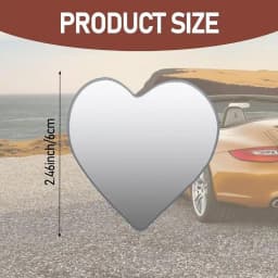Heart Blindspots Mirror 2X Small Rear View Mirror Heart Shaped Side By Side Accessories Car Safety Supplies Detection System
