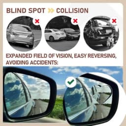 Heart Blindspots Mirror 2X Small Rear View Mirror Heart Shaped Side By Side Accessories Car Safety Supplies Detection System