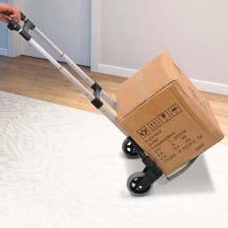 HOMCOM Heavy Duty Aluminium Foldable Hand Truck Trolley, 70KG Load Capacity