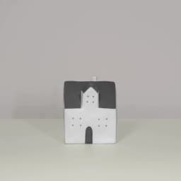 1Pc, Ceramic Miniature House Tealight Holder, Modern Home Office Desk Decor Gift (83 characters