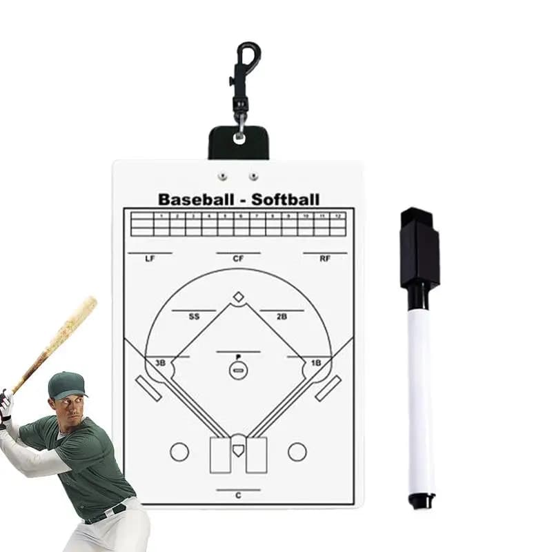 Baseball Lineups Board For Dugout Double-Sided Baseball Whiteboard With Erasable Pen Softball Coaching Equipment For