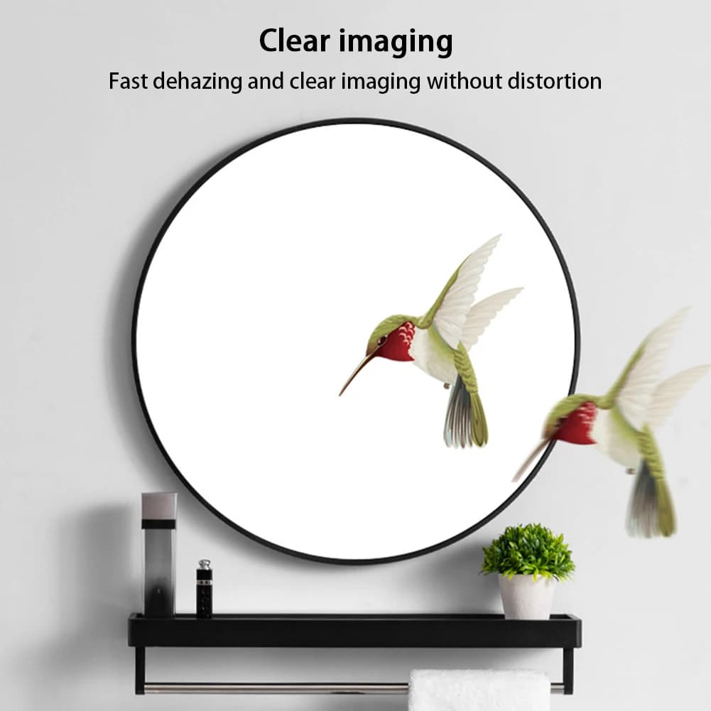 【Breeins】Nordic Round Bathroom Framed Mirror Wall Hanging Bedroom Home Decoration Wall Mounted