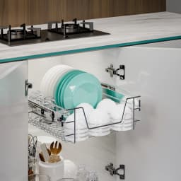 【Lifeideas】Metal Sliding Kitchen Cabinet Pull Out Wire Basket Organizer Sliding Drawer Storage for Inside Kitchen Cabinet