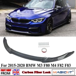 Front Bumper Lip FOR BMW 3 4 Series M3 M4 F80 F82 F83 CS CLUB SPORT STYLE 2015-2020 FRONT LIP SPLITTER CARBON LOOK Auto Parts