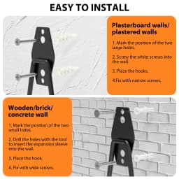 10 Pack Heavy Duty Garage Hooks with 2 Extension Cord Holder, Utility Steel Storage Hooks, Wall Mount Hooks