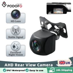 Podofo 720P Car Rear View Camera Fisheye Lens AHD Night Vision Vehicle Reversing Cameras Parking Assistance Cameras