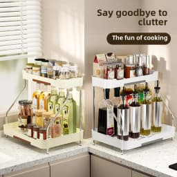 Multifunctional Kitchen Shelf,Countertop Storage Rack,Spice Bottle Seasoning Rack,Kitchen Supplies Storage Rack,Floor Spice Rack