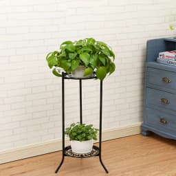 【Lifeideas】Vintage 2 Tier Metal Plant Display Stand Home Decoration