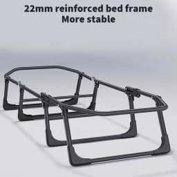 Portable Folding Bed Rollaway Bed Office Nap Camp Bed Multi-functional Recliner Single Bed with Pillow 190*66*35cm