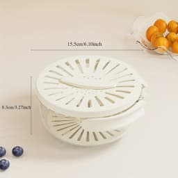 Collapsible Expandable Fruit Vegetable Filter Cup with Spoon Set for Fridge Kitchen Storage & Organization, Refrigerator Fresh B