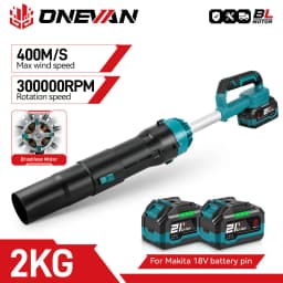 ONEVAN Brushless 8000W Electric Turbo Blower Jet Fan 400M/S Cordless Air Blower Dust Removal Tool for Makita 18V Battery Pin