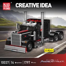 Mould King 10037 Technical Car Toys The American Truck Building Block Brick Assembly Truck Model Set Kids Christmas Gift