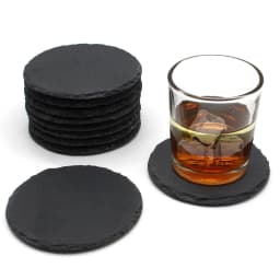 Slate Coasters Set Bulk Round Circle Personlised Drinks Placemats 10cm Craft Design Wedding Engraving Wholesale x50