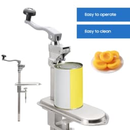 Manual Can Opener Commercial Table Clamp Opener for Large Cans Can Opener with Base Adjustable Height Industrial Opener