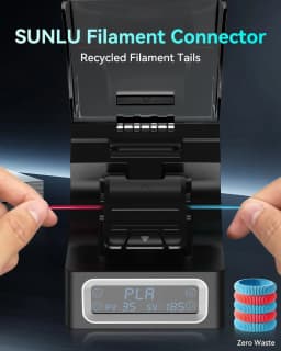 SUNLU FC01 Filament Connector Fast Heating 3D Print Filament 1.75mm For PLA PETG PCL ABS PA PC Recycled Filament Tails Multiple