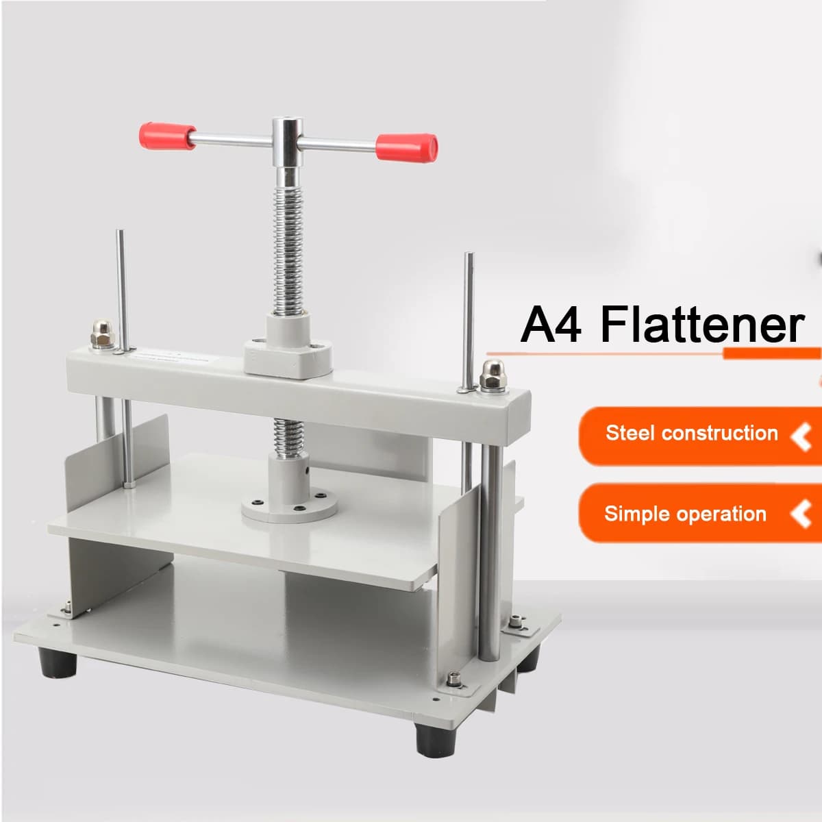 Manual Paper Press Machine 12x8.6 In For A4 Paper 10cm Thickness Steel Frame Paper Press Machine Papermaking Book Press
