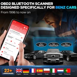 KINGBOLEN Soloscan OBD2 Car Diagnostic Case Scanner for Benz/Maybach/Sprinter,Code Reader with 50+reset Free Lifetime Update