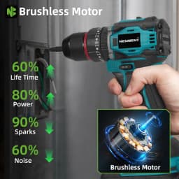 Brushless 30mm 21+3 Torque Electric Impact Drill 80N.m Cordless Screwdriver Drill Power Tool For Makita 18V Battery Pin