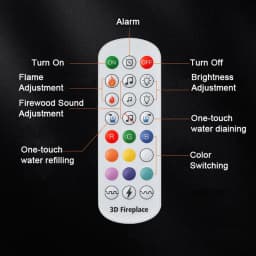 Smart 3D Mist Fireplace with LED Colored Flame App Controlled Water Mist Electric Fireplace for Living Room TV Wall Decoration