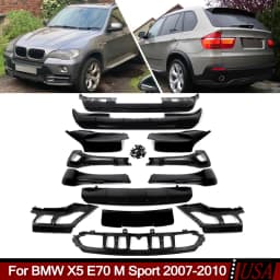 Front Bumper Splitter Lip Rear Diffuser for BMW X5 E70 SUV M Sport Bumper Performance 2007 2008 2009 2010 Bodykit Magickit