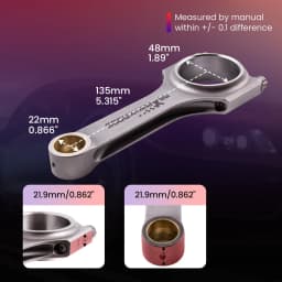 Connecting Rod for BMW M52B28 135m E36 328i M52TU ARP 2000 bolt 4340 Forged for 328i 528i E36 E46 M52B28 135mm Bielle Conrods