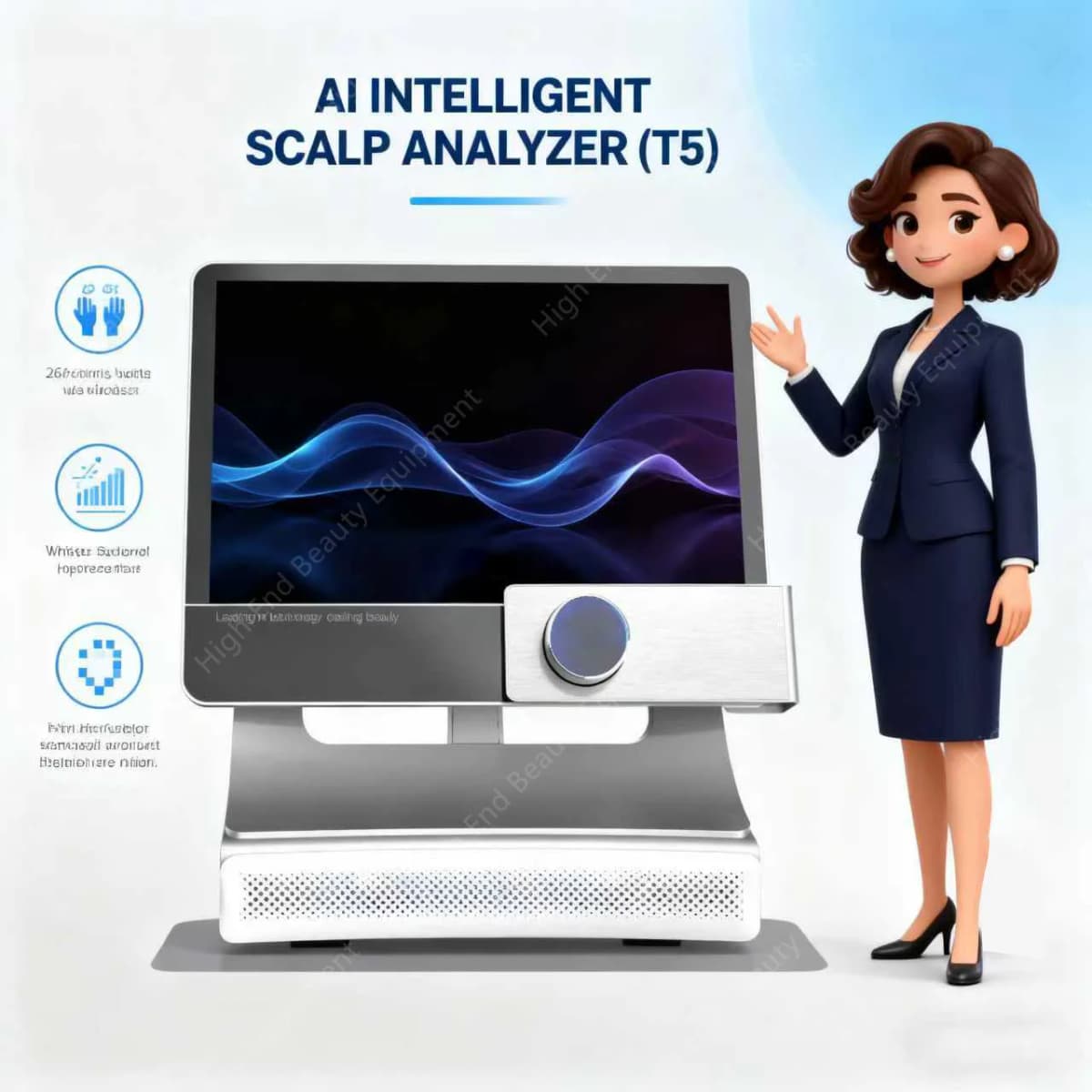 Epilator T5 Professional AI Intelligent Scalp Analyzer AI Intelligent Digital Hair Scalp Analysis HD Microscope Hair Analysis