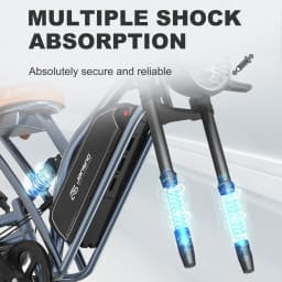 Jansno ebike X50 Adult Electric Bicycle 1000W Men's E-Mountain Bike 48V 17AH Battery 20 Inch Fat Tire Off-Road Electric Bike