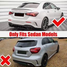 For Mercedes A Class W177 Rear Bumper Spoiler Canard A35 A180 A200 A220 A260 Sedan AMG Line 2018 2019 2020 2021 2022