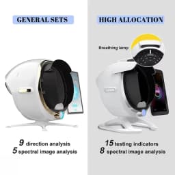 3D digital AI High Configuration 36 Million A6 Intelligent Facial Visia Skin Analyzer machine with Handle Microscopic Detector