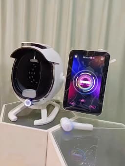 3D digital AI High Configuration 36 Million A6 Intelligent Facial Visia Skin Analyzer machine with Handle Microscopic Detector