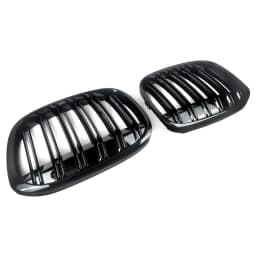 MAGICKIT Front Kidney Hood Grille Grill for BMW X1 F48 F49 2016 2017 2018 2019 Centre Grill Glossy Black Accessories