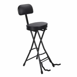 Guitar Stool with Padded Cushion Heavy-Duty Ergonomic Backrest Folding Chair with Guitar Stand Adult Portable Folding Stool