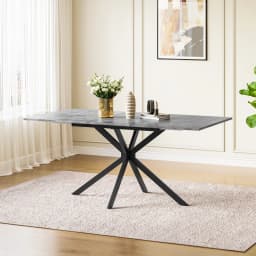 Extendable Dining Table,120-160 cm Rectangular Kitchen Table for Dining Room, Kitchen,Restaurant