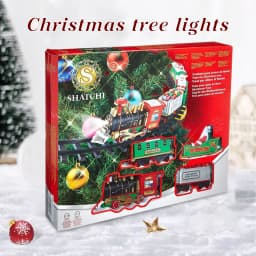 Hanging Christmas Train Set with Light Sound Christmas Toy Train Electric Tracks Toys for Kids Indoor Christmas Decoration